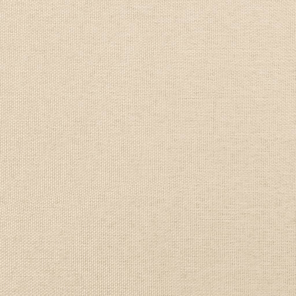 Bettgestell ohne Matratze Creme 120x200 cm Stoff