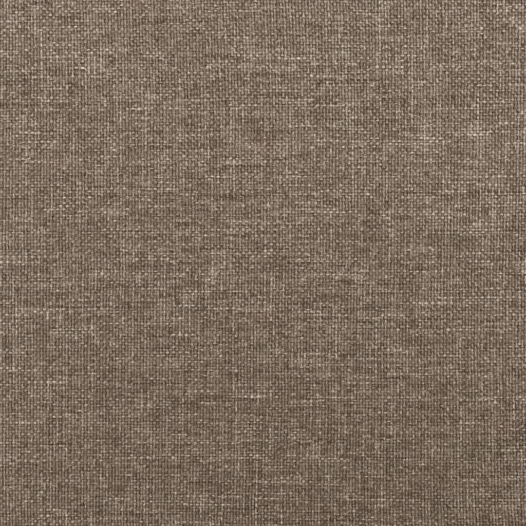 Bettgestell mit Kopfteil Taupe 80x200 cm Stoff