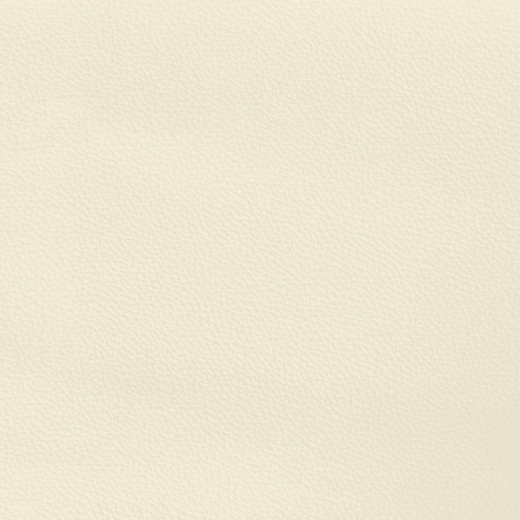 Bettgestell mit Kopfteil Creme 100x200 cm Kunstleder