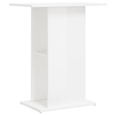 vidaXL Aquariumständer Hochglanz-Weiß 60,5x36x72,5 cm Holzwerkstoff