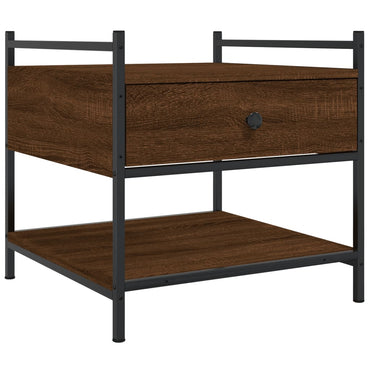 vidaXL Table basse aspect chêne marron 50x50x50 cm Bois d'ingénierie