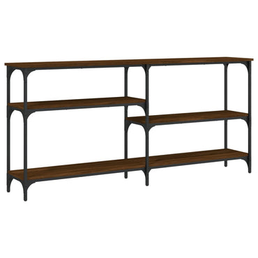 vidaXL Console marron aspect chêne 160x29x75 cm Bois d'ingénierie