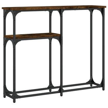 vidaXL Console Chêne Fumé 90x22,5x75 cm Bois d'ingénierie