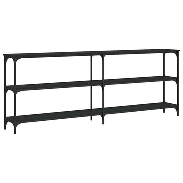 vidaXL Console noire 200x29x75 cm en bois d'ingénierie