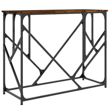 vidaXL Table console en bois d'ingénierie chêne fumé 100x40x80 cm