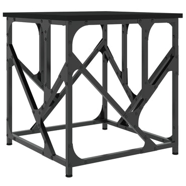 vidaXL Table basse noire 45x45x47,5 cm en bois d'ingénierie