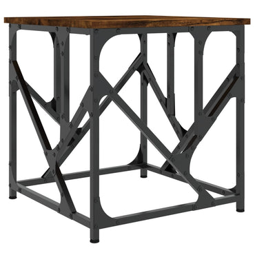vidaXL Table basse chêne fumé 45x45x47,5 cm bois d'ingénierie