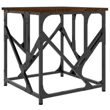vidaXL Table basse aspect chêne marron 45x45x47,5 cm en bois d'ingénierie