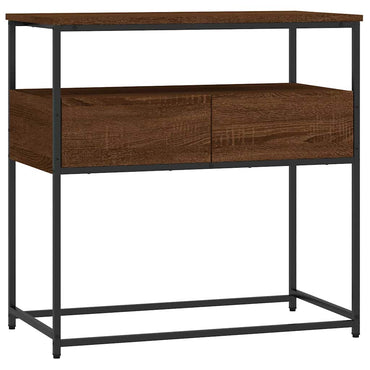 vidaXL Table console aspect chêne marron 75x40x75 cm Bois d'ingénierie