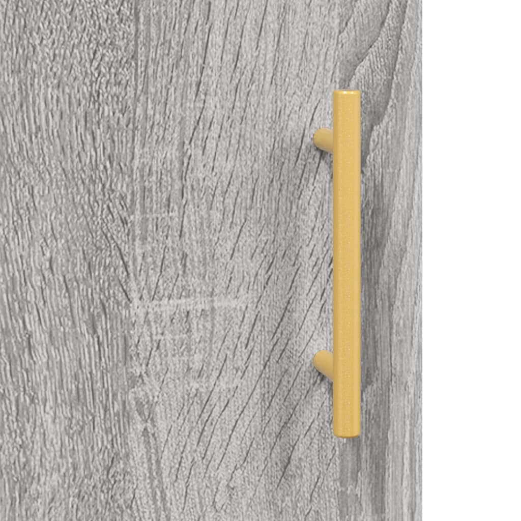 Sideboard Grau Sonoma 90x34x80 cm Holzwerkstoff