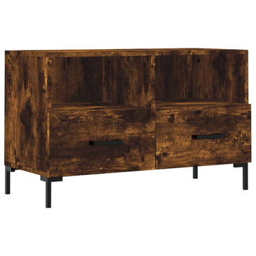 Meuble TV vidaXL chêne fumé 80x36x50 cm aggloméré