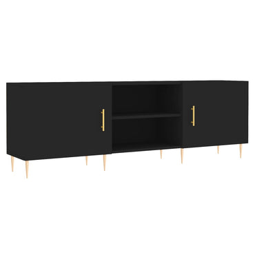 Meuble TV vidaXL noir 150x30x50 cm en bois d'ingénierie