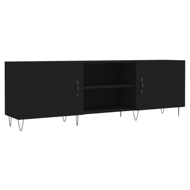 Meuble TV vidaXL noir 150x30x50 cm en bois d'ingénierie