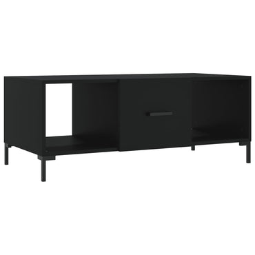 vidaXL Table basse noire 102x50x40 cm en bois d'ingénierie