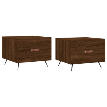 vidaXL Couchtische 2 Stk. Braun Eichen-Optik 50x50x40 cm Holzwerkstoff