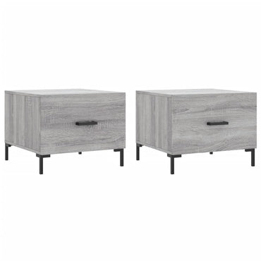 vidaXL Tables basses 2 pcs Gris Sonoma 50x50x40 cm Bois d'ingénierie