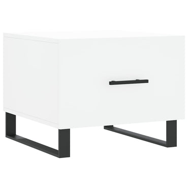 vidaXL Table basse Blanc 50x50x40 cm Bois d'ingénierie