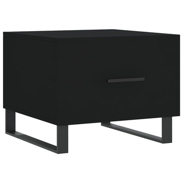 vidaXL Table basse noire 50x50x40 cm en bois d'ingénierie