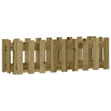 vidaXL Hochbeet Lattenzaun-Design 100x30x30 cm Kiefernholz Imprägniert