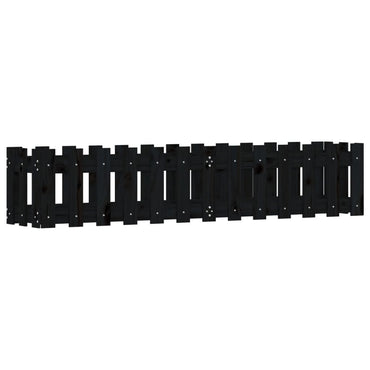 vidaXL Hochbeet Latten-Design Schwarz 150x30x30 cm Massivholz Kiefer