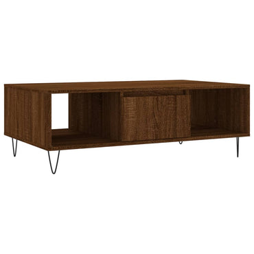 vidaXL Table basse brun aspect chêne 104x60x35 cm, bois d'ingénierie