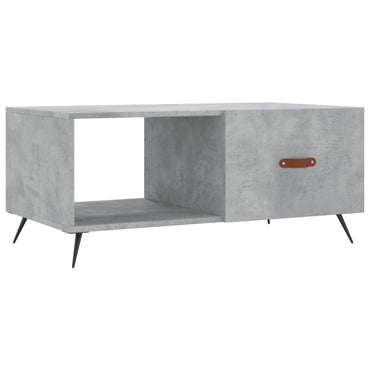 vidaXL Table basse gris béton 90x50x40 cm aggloméré