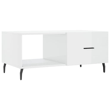 vidaXL Couchtisch Hochglanz-Weiß 90x50x40 cm Holzwerkstoff