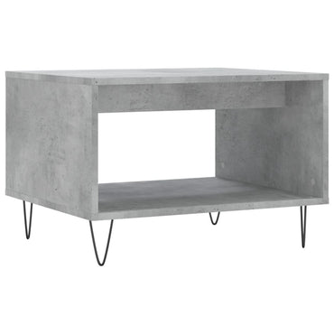 vidaXL Table basse gris béton 60x50x40 cm aggloméré