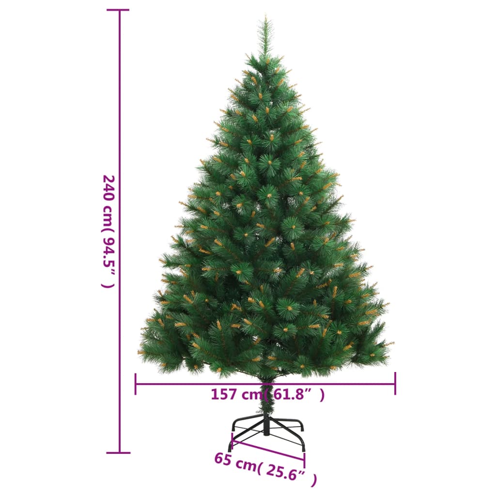 vidaXL Künstlicher Weihnachtsbaum Klappbar mit Ständer 240 cm