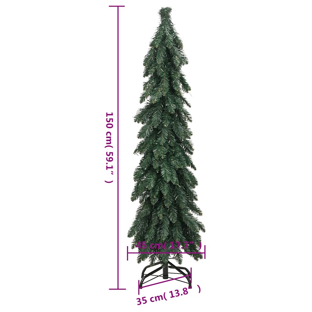 vidaXL Künstlicher Weihnachtsbaum mit Beleuchtung 80 LEDs 150 cm