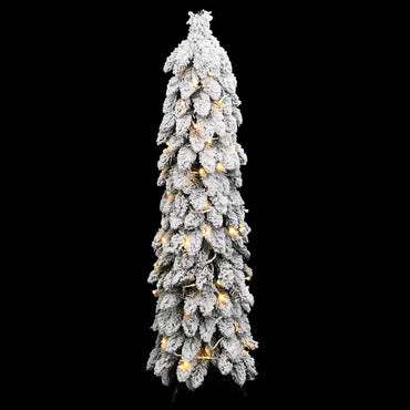vidaXL Künstlicher Weihnachtsbaum Beleuchtung & Schnee 60 LEDs 120 cm