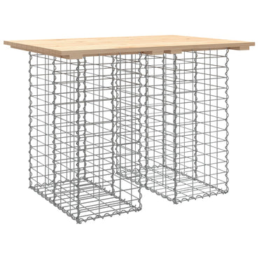 vidaXL Gartentisch aus Gabionen 100x70x72 cm Massivholz Kiefer