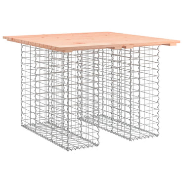 vidaXL Table de jardin en gabion 100x102x72 cm Bois massif douglas