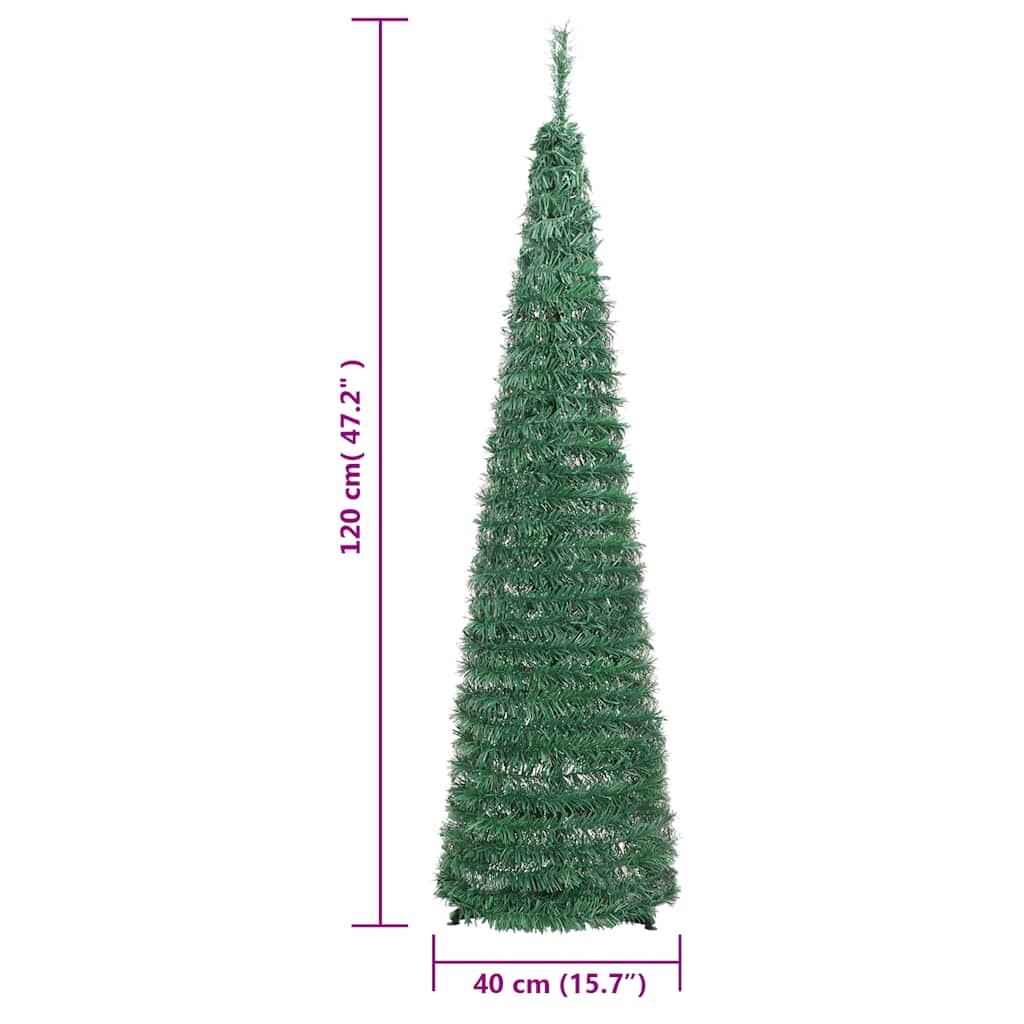 vidaXL Sapin de Noël artificiel pop-up 50 LED vert 120 cm