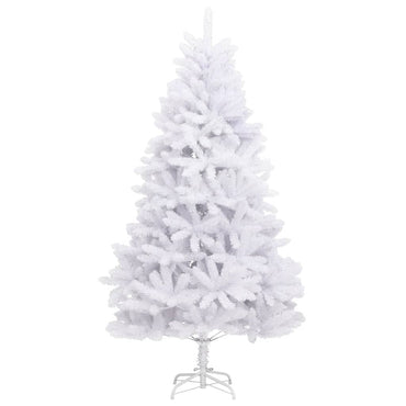 vidaXL Sapin de Noël artificiel pliable avec support blanc 210 cm