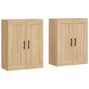 vidaXL Armoires murales 2 pcs Chêne Sonoma Bois d'ingénierie