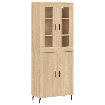 vidaXL Highboard Sonoma-Eiche 69,5x34x180 cm Holzwerkstoff