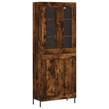 vidaXL Highboard Räuchereiche 69,5x34x180 cm Holzwerkstoff