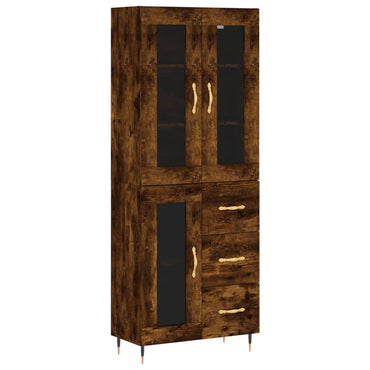 vidaXL Highboard Räuchereiche 69,5x34x180 cm Holzwerkstoff