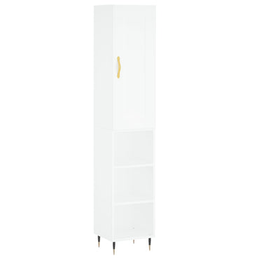 vidaXL Highboard Weiß 34,5x34x180 cm Holzwerkstoff