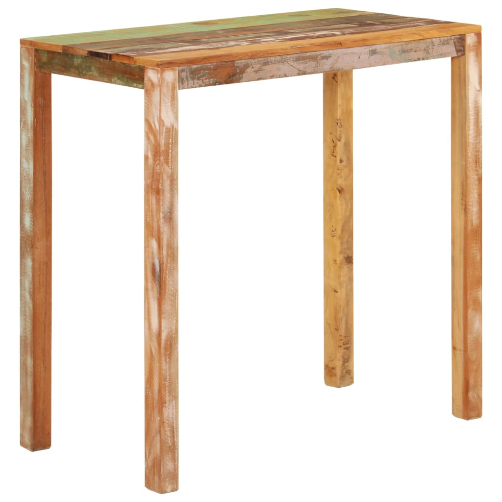 vidaXL Table de bar 112x55x108 cm bois de récupération massif