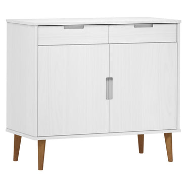 vidaXL Buffet MOLD Blanche 90x40x80 cm Bois de pin massif