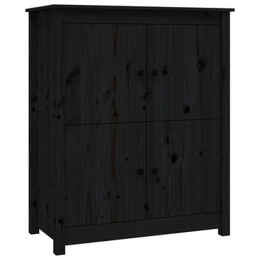 vidaXL Bahut noir 83x41,5x100 cm Bois de pin massif