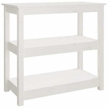 vidaXL Console Blanc 80x40x74 cm Bois de pin massif