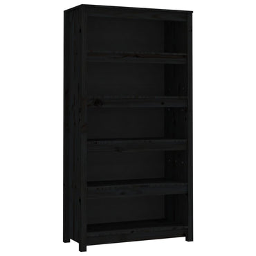 vidaXL Bücherregal Schwarz 80x35x154 cm Massivholz Kiefer