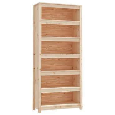 vidaXL Bücherregal 80x35x183 cm Massivholz Kiefer