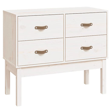 vidaXL Console blanche 90x40x78 cm Bois de pin massif
