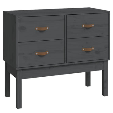 vidaXL Console Gris 90x40x78 cm Bois de pin massif