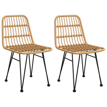 vidaXL Gartenstühle 2 Stk. 48x62x84 cm PE-Rattan
