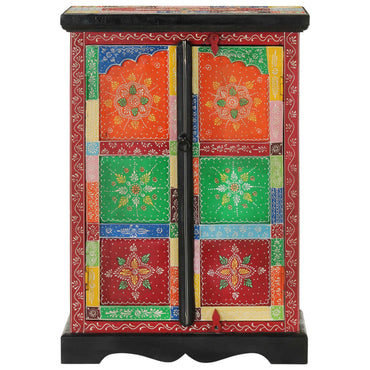 vidaXL Buffet peint à la main avec portes 53x30x75 cm Bois de manguier massif